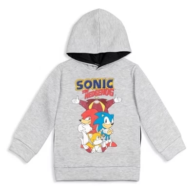 Толстовка с капюшоном Tails Knuckles от маленького ребенка до большого серого