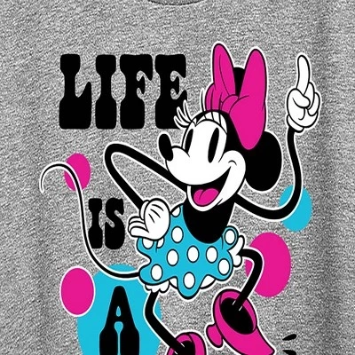 Женская футболка Life Is Party с коротким рукавом и графическим рисунком heather grey
