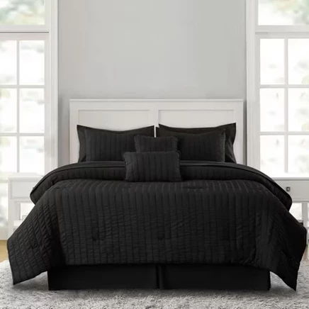 Комплект постельного белья Lux Decor, 10 предметов, черный