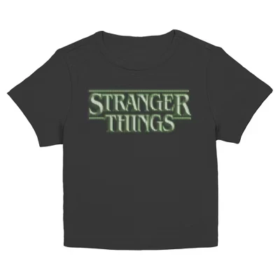 Женская футболка с логотипом Juniors Womens Green Pixels Glitch черного цвета