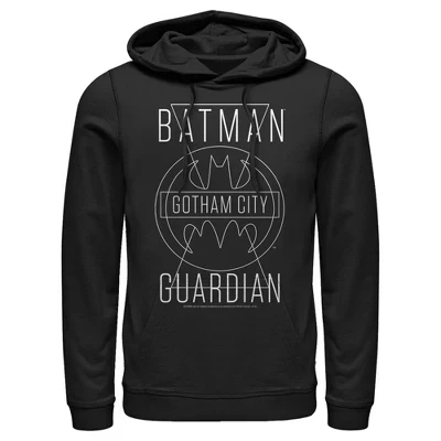 Мужская толстовка с капюшоном Batman Gotham City Guardian черного цвета