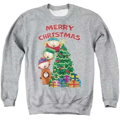 Мужская толстовка с круглым вырезом Athletic Heather от Cartman, Kyle, Stan, Kenny от бренда Merry Christmas.