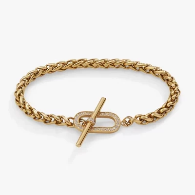 Браслет Alex and Ani Pavé Toggle Chain, золотой