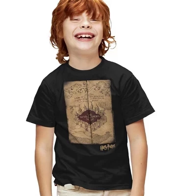 Детская футболка Marauders Map для молодежи Black черный