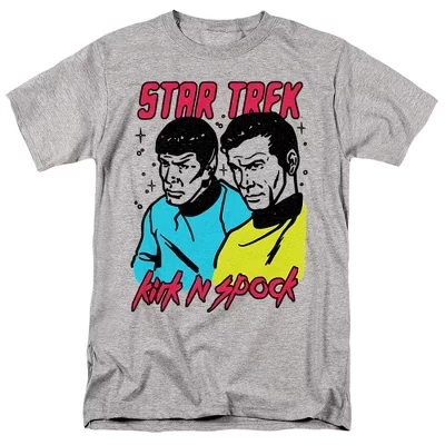 Взрослая футболка Kirk N Spock Athletic Heather спортивная Хизер