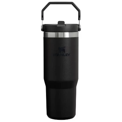 Стаканчик для льда Ice Flow Flip Straw Tumbler из нержавеющей стали объемом 30 унций черный 2.0