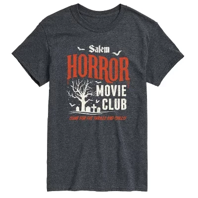 Мужская футболка Salem Horror Movie Club с коротким рукавом и графическим рисунком heather charcoal