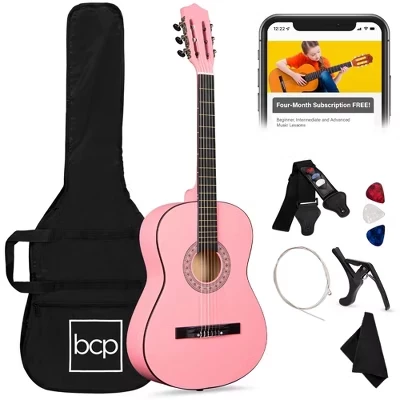 Акустическая гитара Best Choice Products 38″ комплект, розовая