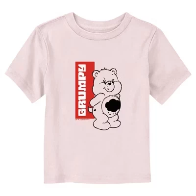 Футболка с надписью Grumpy Bear розовая