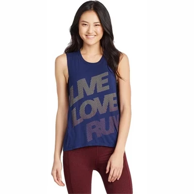 Женская майка для юниоров LIVE LOVE RUN Muscle Tank Top синего цвета