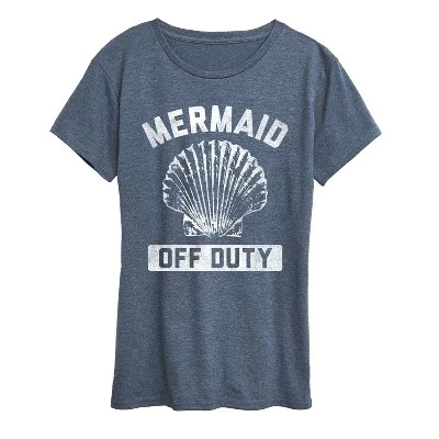 Женская футболка с коротким рукавом Mermaid Off Duty с графическим рисунком heather blue