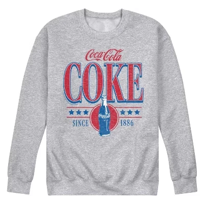 Мужская флисовая толстовка Coca-Collegiate Design 90-х годов с графическим рисунком athletic heather