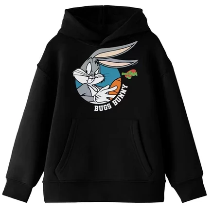 Молодежная черная толстовка с капюшоном Bioworld Bugs Bunny с рисунком