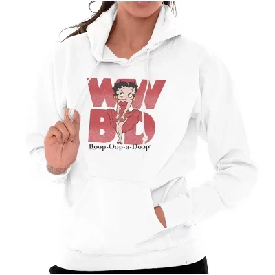 Женское худи Brisco Brands Betty Boop WWBD, белое
