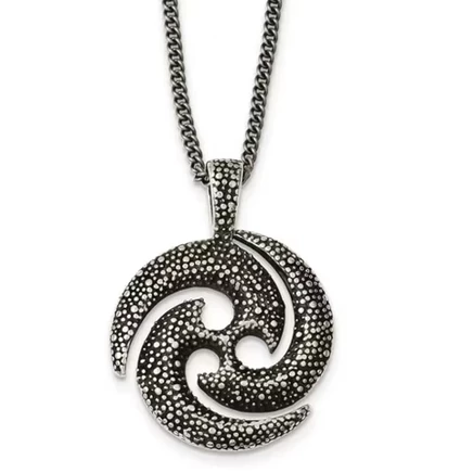 Мужское ожерелье Black Bow Jewelry Co. с патинированной подвеской, 56 см