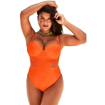 Женский купальник swimsuits for all с косточкой, папайя