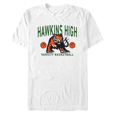 Мужская баскетбольная футболка Hawkins High Varsity белого цвета