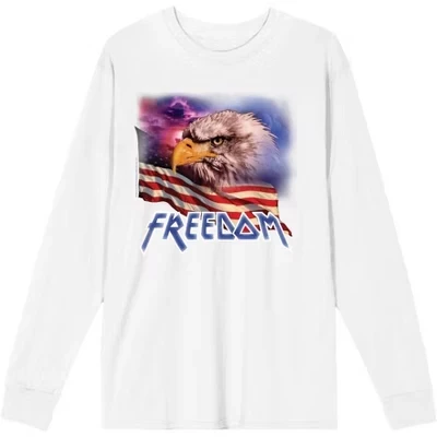 Футболка Americana Freedom Eagle для взрослых с длинным рукавом белого цвета