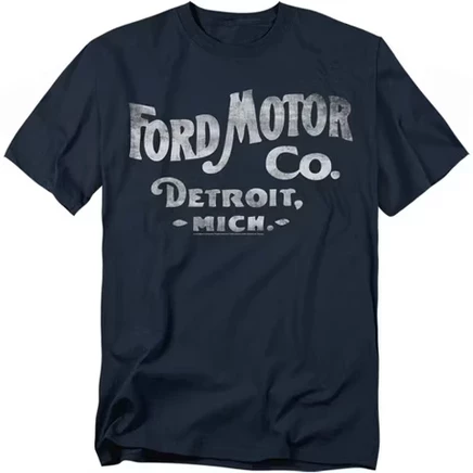 Мужская классическая футболка Detroit Michigan темно-синего цвета