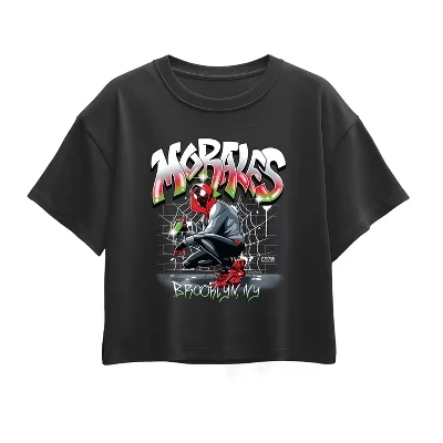 Morales Spray Paint Short Sleeve Boxy Graphic T-Shirt black