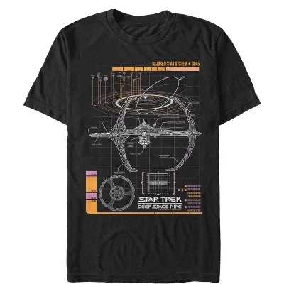 Мужская футболка Star Trek: Deep Space Nine, черная