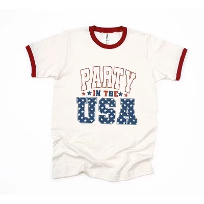Женская футболка Simply Sage Market Party USA, красная