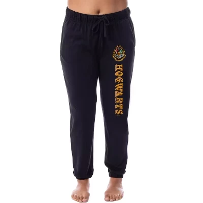 Женские пижамные брюки Sleep Jogger с эмблемой дома Хогвартс Черный черный