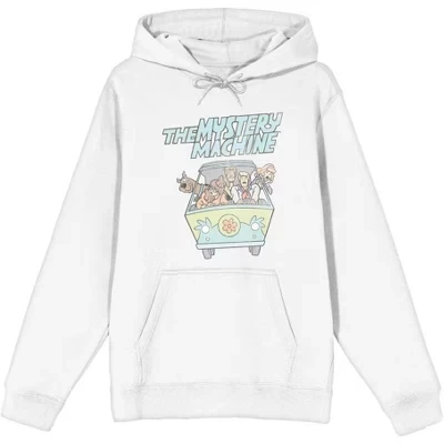 Женское худи Scooby Doo «Машина тайн», белое
