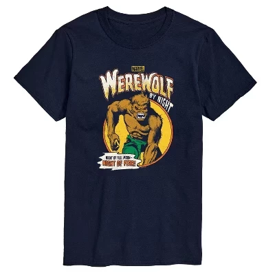 Мужская футболка Marvel Werewolf by Night, синяя