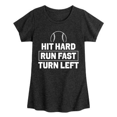 Hit Hard Run Fast Приталенная футболка с коротким рукавом и графическим принтом