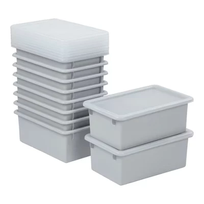 Пластиковый контейнер для хранения Cubby с крышками, универсальный органайзер, 10 штук