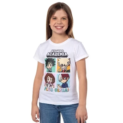 Футболка для девочек Plus Ultra! Футболка с рисунком персонажа Tee Kids белая