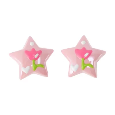 Украшение для шнурков Unique Bargains Star Tulip, розовое