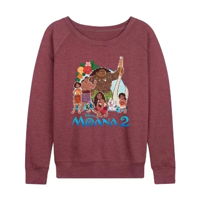 Женский лонгслив Moana с принтом, бордовый меланж
