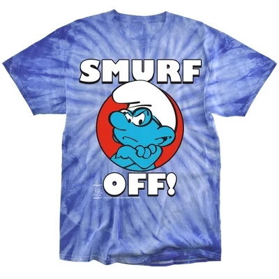 Мужская футболка Smurf Off! Футболка Tie Dye royal monochrome