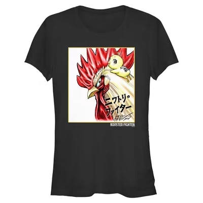Женская футболка Rooster Fighter для юниоров Кейджи и Пиеко, черная