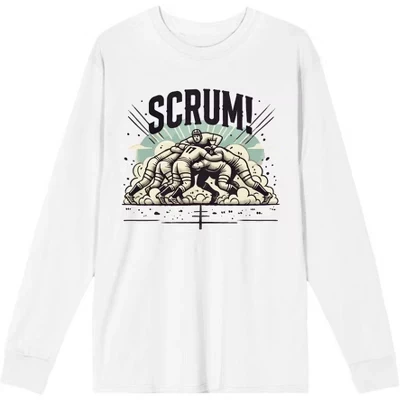 Мужской лонгслив Bioworld Rugby Scrum!, белый