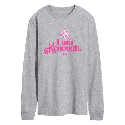 Мужская футболка с длинным рукавом I Am Kenough Disco Ball с графическим рисунком athletic heather