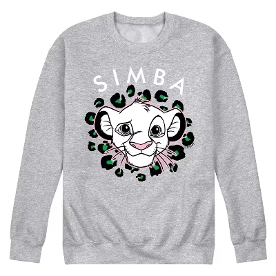 Мужская флисовая толстовка с графическим принтом Simba Cheetah athletic heather