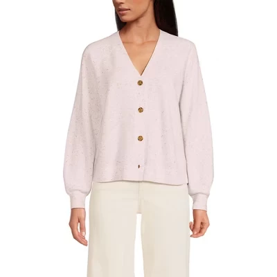 Женский кардиган Lands End из кашемира, белый