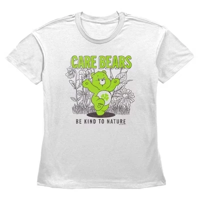 Женская футболка Be Kind to Nature Good Luck Bear белого цвета