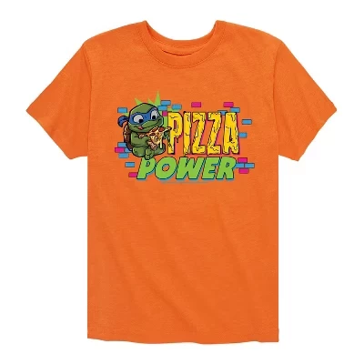 Мальчиковая футболка TMNT Leo Pizza Power, оранжевая