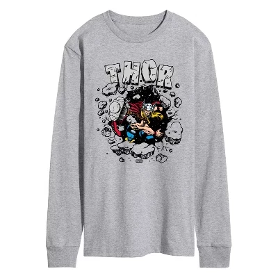 Men's -  - Rock Burst Long Sleeve Graphic T-Shirt athletic heather