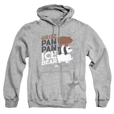 Толстовка с капюшоном Grizz Pan Pan Ice Bear для взрослых athletic heather
