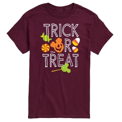 Мужская футболка с коротким рукавом Trick Or Treat с рисунком темно-бордового цвета