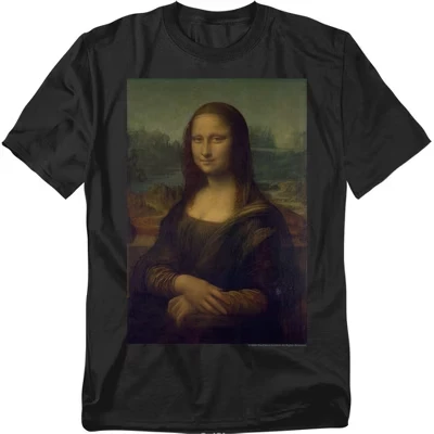 Мужская футболка Leonardo da Vinci Mona Lisa La Gioconda черного цвета