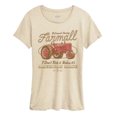 Женская футболка американского производства Western Farmall с коротким рукавом и рисунком birch