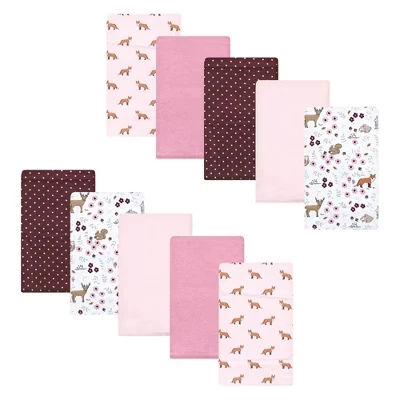 Детские фланелевые салфетки для отрыжки Hudson Baby 10pk forest woodland