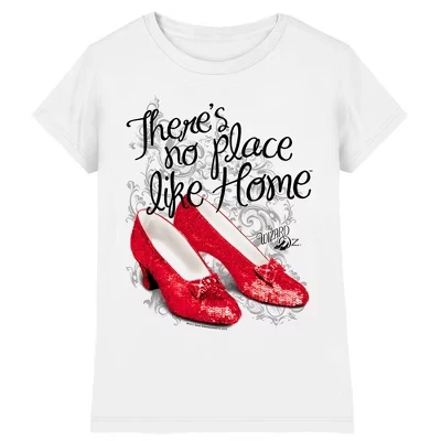 Футболка для девочек Wizard of Oz Ruby Slippers, белая