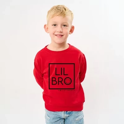 Молодежная толстовка SmileyWorld Lil Bro Square heather серого цвета